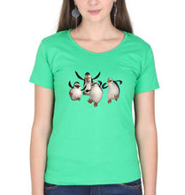 Load image into Gallery viewer, Penguins of Madagascar T-Shirt for Women-Flag Green-Ektarfa.online
