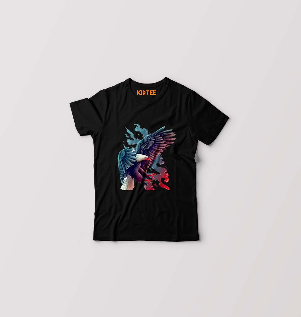 Eagle Kids T-Shirt for Boy/Girl-Black-Ektarfa.online