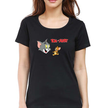 Load image into Gallery viewer, Tom and Jerry T-Shirt for Women-Black-Ektarfa.online
