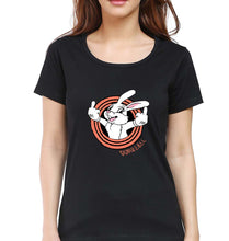 Load image into Gallery viewer, Domrebel Bunny T-Shirt for Women-Black-Ektarfa.online
