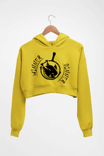 Load image into Gallery viewer, PUBG winner dinner Crop HOODIE FOR WOMEN-Mustard yellow-Ektarfa.online

