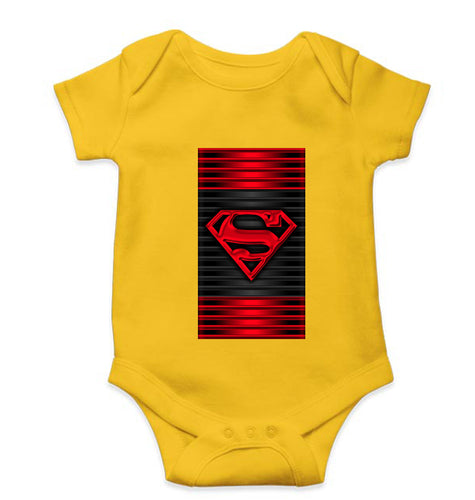 Superman Superhero Kids Romper For Baby Boy/Girl-0-5 Months(18 Inches)-Yellow-Ektarfa.online