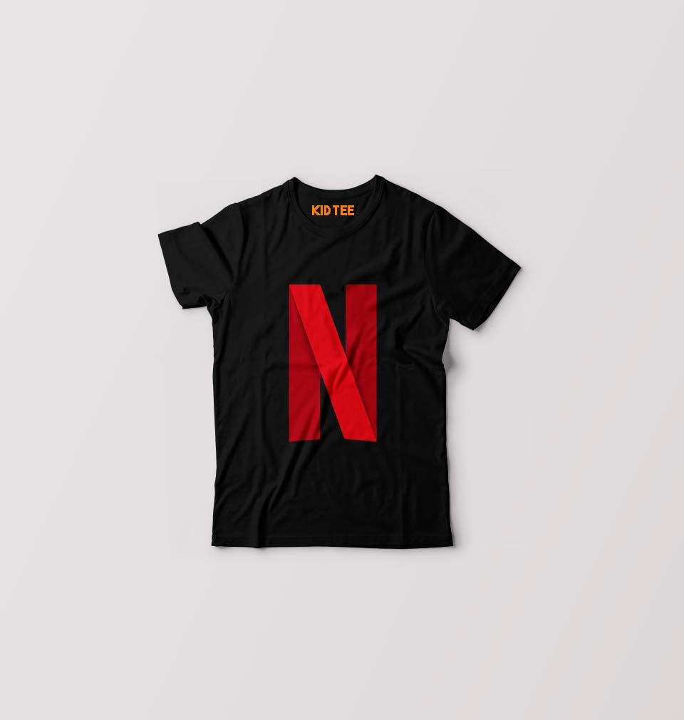 Netflix Kids T-Shirt for Boy/Girl-Black-Ektarfa.online