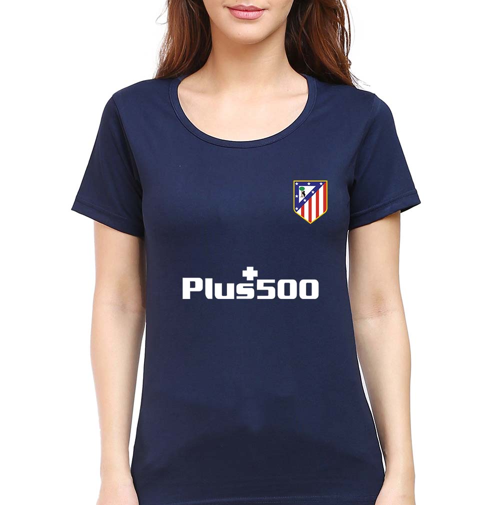 Atletico Madrid 2021-22 T-Shirt for Women-Navy Blue-Ektarfa.online