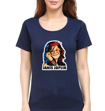 Load image into Gallery viewer, Janis Joplin T-Shirt for Women-Navy Blue-Ektarfa.online
