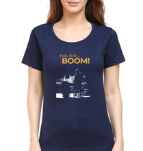 Load image into Gallery viewer, Tick Tick Boom T-Shirt for Women-Navy Blue-Ektarfa.online
