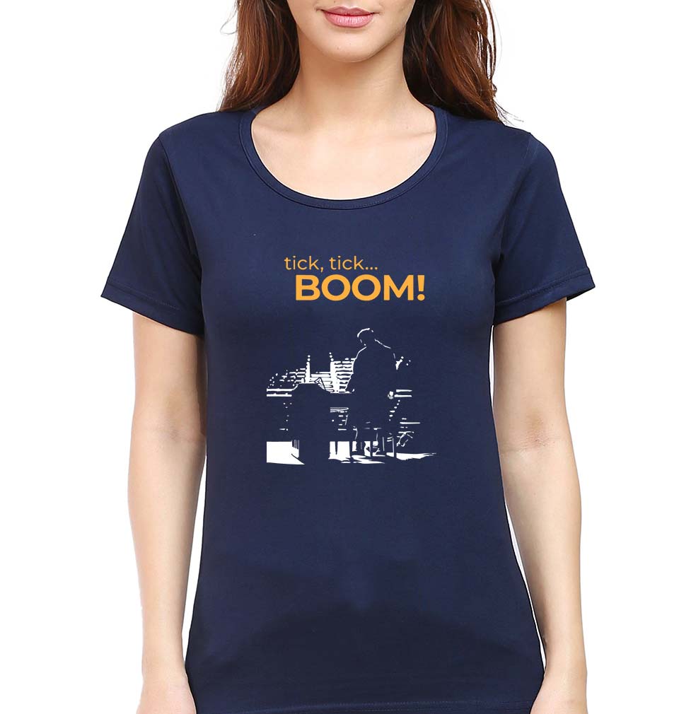 Tick Tick Boom T-Shirt for Women-Navy Blue-Ektarfa.online