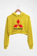 Load image into Gallery viewer, Mitsubishi Crop HOODIE FOR WOMEN-Mustard Yellow-Ektarfa.online
