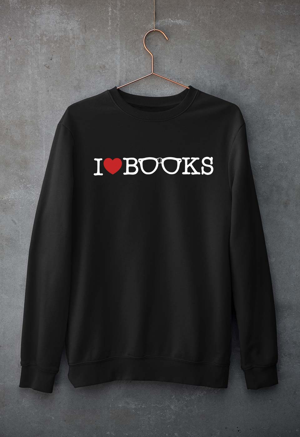 Love Books Unisex Sweatshirt for Men/Women-Black-Ektarfa.online