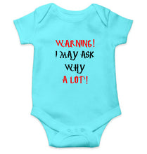 Load image into Gallery viewer, Warning Kids Romper For Baby Boy/Girl-0-5 Months(18 Inches)-Sky Blue-Ektarfa.online
