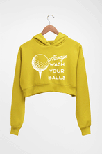 Load image into Gallery viewer, Golf Crop HOODIE FOR WOMEN-Mustard Yellow-Ektarfa.online
