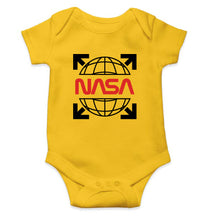 Load image into Gallery viewer, Nasa White Off Kids Romper For Baby Boy/Girl-0-5 Months(18 Inches)-Yellow-Ektarfa.online
