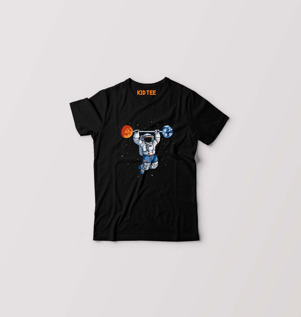Gym Kids T-Shirt for Boy/Girl-Black-Ektarfa.online