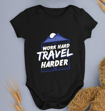 Load image into Gallery viewer, Travel Harder Kids Romper For Baby Boy/Girl-0-5 Months(18 Inches)-Black-Ektarfa.online
