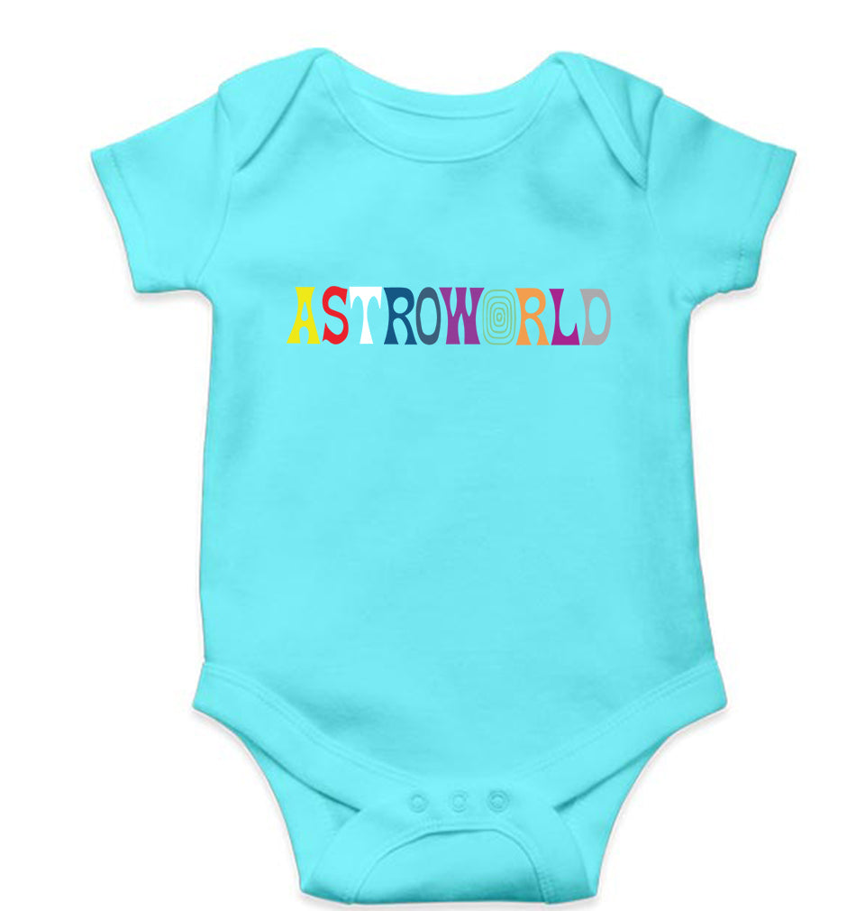 Astroworld Travis Scott Kids Romper For Baby Boy/Girl-Sky Blue-Ektarfa.online