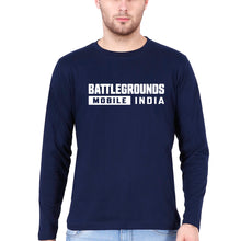 Load image into Gallery viewer, Battlegrounds Mobile India (BGMI) Full Sleeves T-Shirt for Men-Navy Blue-Ektarfa.online
