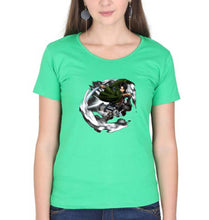 Load image into Gallery viewer, Attack on Titan T-Shirt for Women-Flag Green-Ektarfa.online
