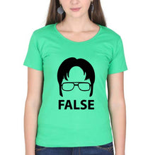Load image into Gallery viewer, Dwight Schrute T-Shirt for Women-Flag Green-Ektarfa.online

