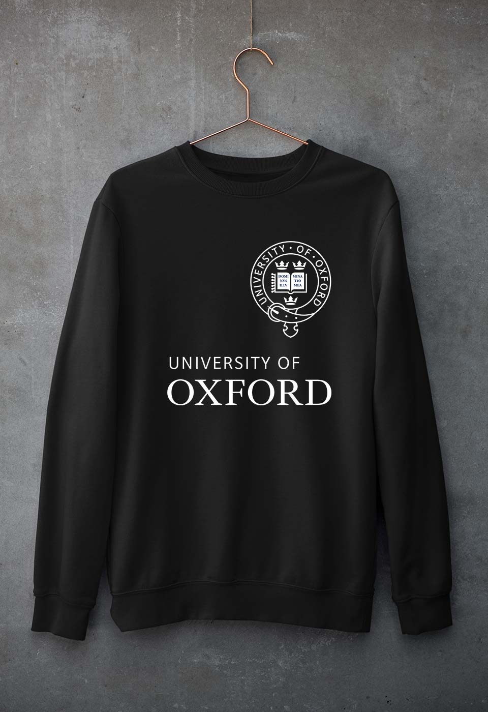University of Oxford Unisex Sweatshirt for Men/Women-Black-Ektarfa.online
