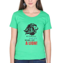 Load image into Gallery viewer, Lion T-Shirt for Women-Flag Green-Ektarfa.online

