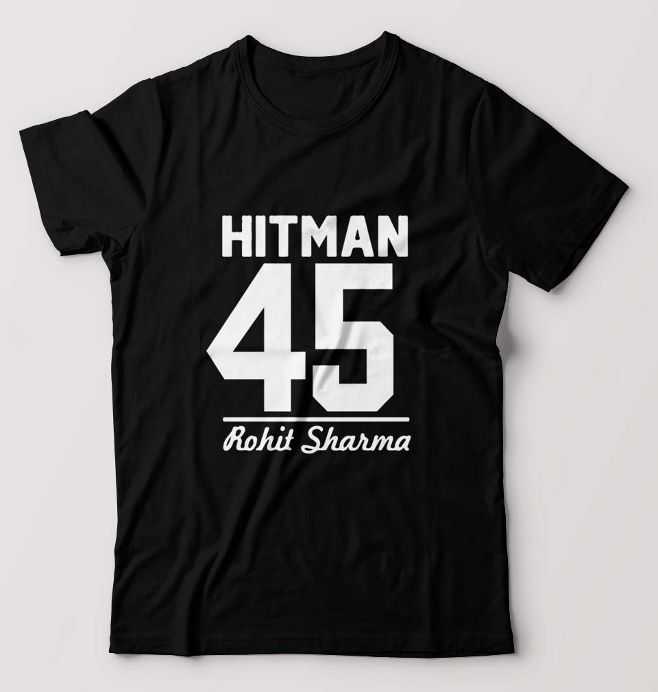 Rohit Sharma T-Shirt for Men-Black-Ektarfa.online