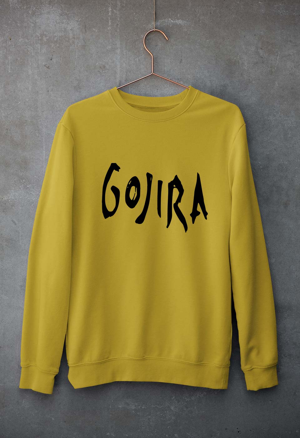 Gojira Unisex Sweatshirt for Men/Women-Mustard Yellow-Ektarfa.online