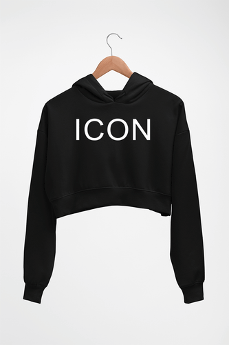 ICON Crop HOODIE FOR WOMEN-Black-Ektarfa.online