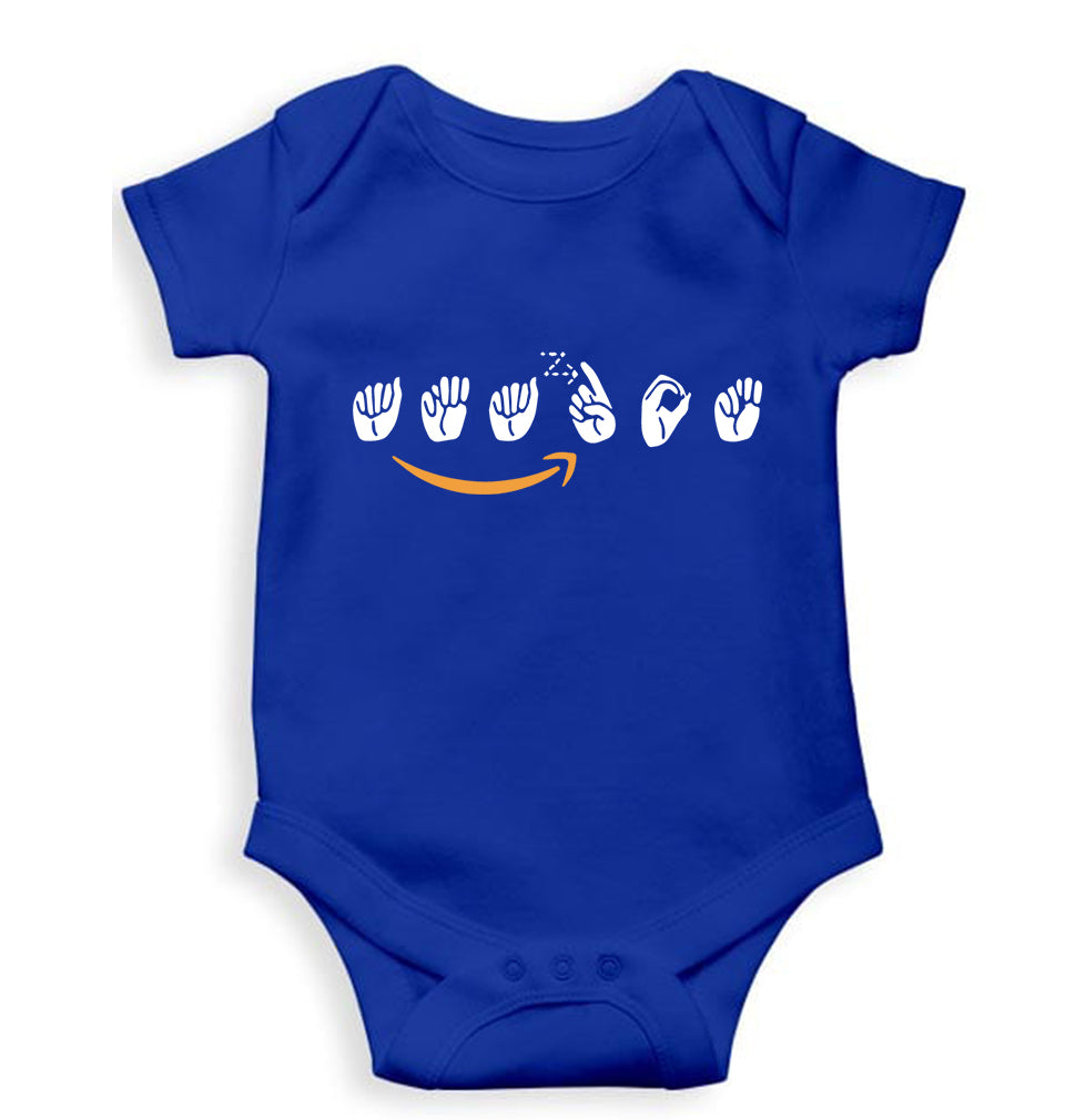 Amazon Kids Romper For Baby Boy/Girl-0-5 Months(18 Inches)-Royal Blue-Ektarfa.online