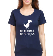 Load image into Gallery viewer, Internet T-Shirt for Women-Navy Blue-Ektarfa.online
