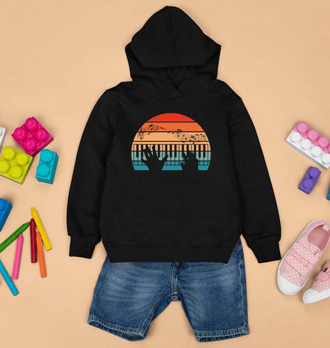 Piano Keyboard Kids Hoodie for Boy/Girl-Black-Ektarfa.online