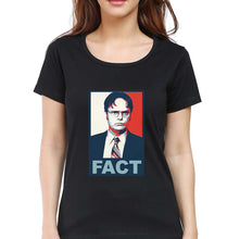Load image into Gallery viewer, Dwight Schrute Fact T-Shirt for Women-Black-Ektarfa.online
