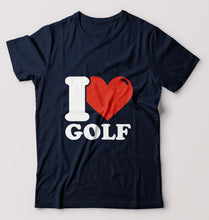 Load image into Gallery viewer, I Love Golf T-Shirt for Men-Navy Blue-Ektarfa.online
