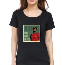 Load image into Gallery viewer, Eusébio T-Shirt for Women-Black-Ektarfa.online
