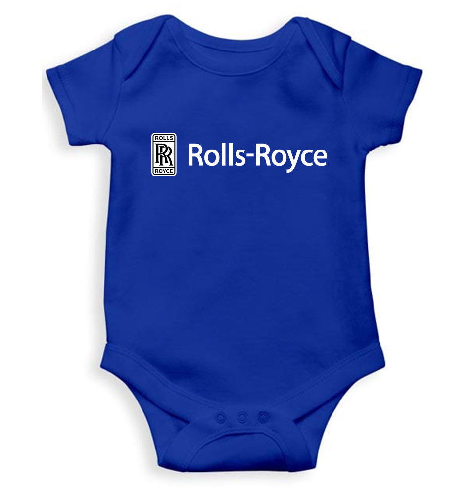 Rolls Royce Kids Romper For Baby Boy/Girl-0-5 Months(18 Inches)-Royal Blue-Ektarfa.online