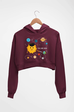 Load image into Gallery viewer, Solar System Crop HOODIE FOR WOMEN-Maroon-Ektarfa.online
