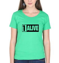 Load image into Gallery viewer, PUBG 1 Alive T-Shirt for Women-Flag Green-Ektarfa.online
