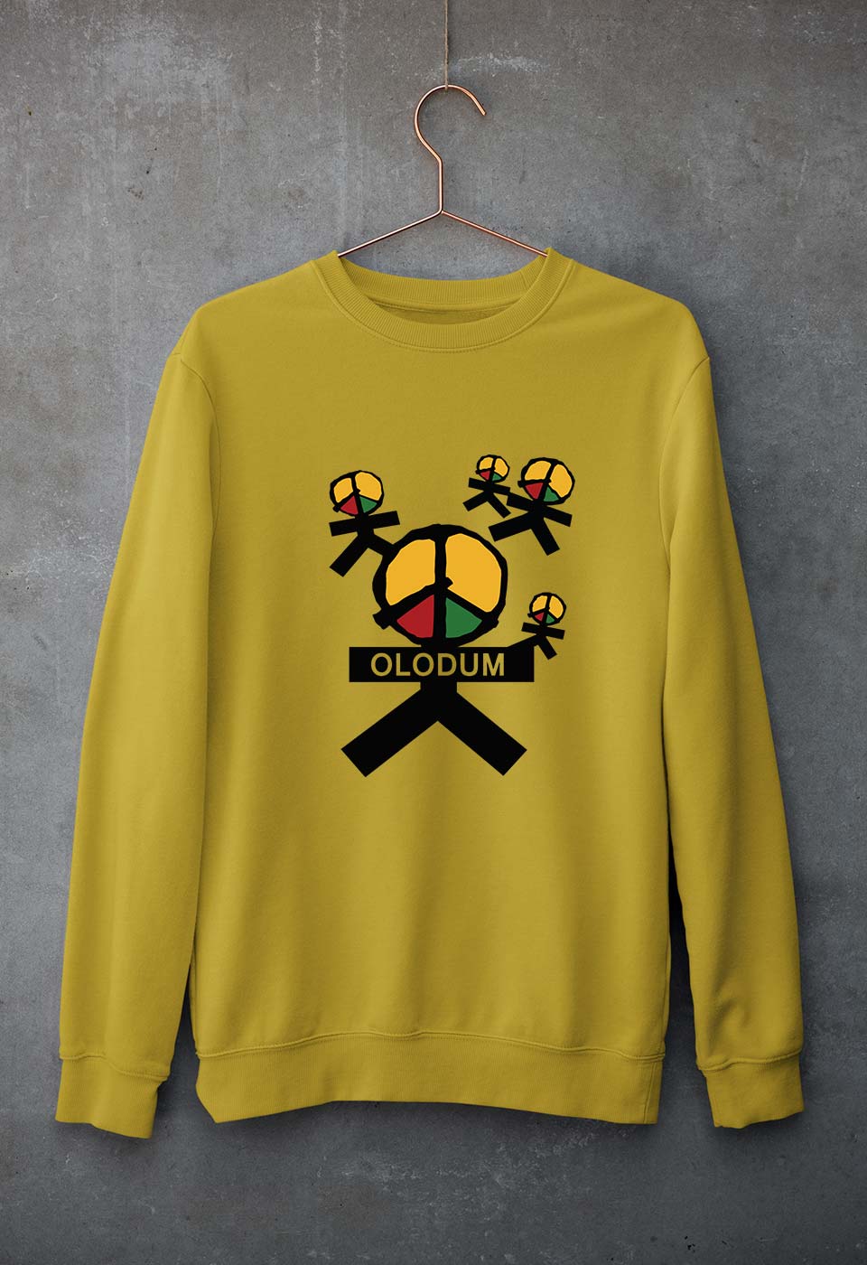 Olodum Unisex Sweatshirt for Men/Women-Mustard Yellow-Ektarfa.online