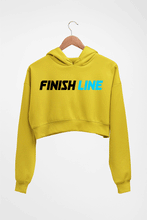 Load image into Gallery viewer, Finish Line Crop HOODIE FOR WOMEN-Mustard Yellow-Ektarfa.online

