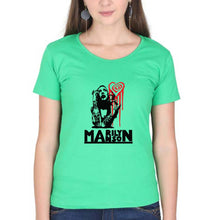 Load image into Gallery viewer, Marilyn Manson T-Shirt for Women-Flag Green-Ektarfa.online
