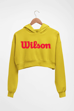 Load image into Gallery viewer, Wilson Crop HOODIE FOR WOMEN-Mustard yellow-Ektarfa.online
