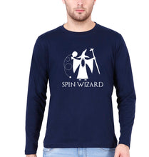 Load image into Gallery viewer, Table Tennis (TT) Wizard Full Sleeves T-Shirt for Men-Navy Blue-Ektarfa.online
