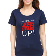 Load image into Gallery viewer, Fuck T-Shirt for Women-Navy Blue-Ektarfa.online
