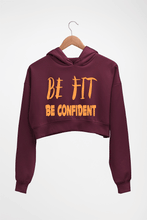 Load image into Gallery viewer, Gym Fit Crop HOODIE FOR WOMEN-Maroon-Ektarfa.online
