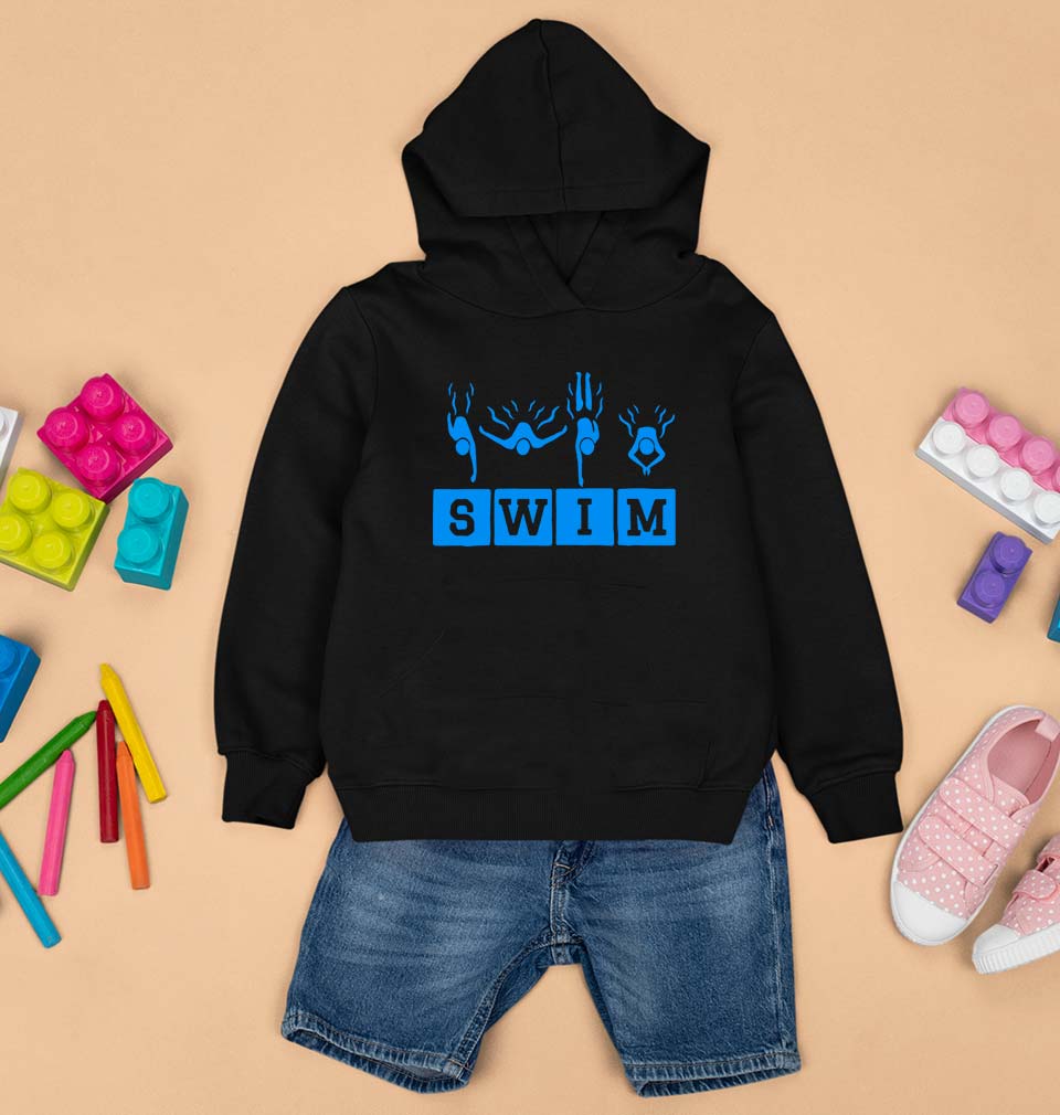 Swim Kids Hoodie for Boy/Girl-Black-Ektarfa.online