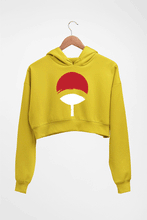 Load image into Gallery viewer, Uchiha clan Crop HOODIE FOR WOMEN-Mustard Yellow-Ektarfa.online
