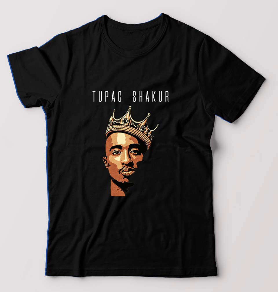 2Pac Tupac T-Shirt for Men-Black-Ektarfa.online