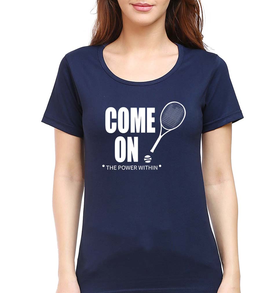 Tennis T-Shirt for Women-Navy Blue-Ektarfa.online