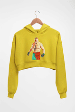 Load image into Gallery viewer, Brock Lesnar (WWE) Crop HOODIE FOR WOMEN-Mustard Yellow-Ektarfa.online
