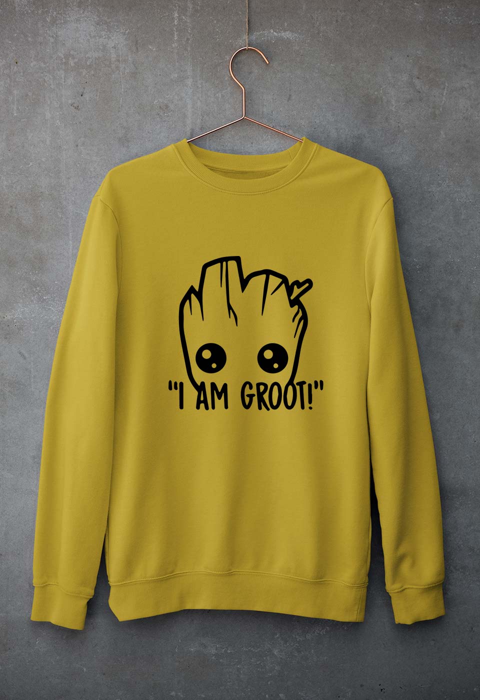 Groot Unisex Sweatshirt for Men/Women-Mustard Yellow-Ektarfa.online