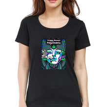 Load image into Gallery viewer, Trippy Stoner Psychedelic T-Shirt for Women-Black-Ektarfa.online
